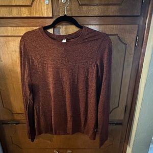 Lululemon Long Sleeve, Size 8, Color: Heathered Savannah/Red